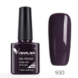 VENALISA Nagel-Gel-Nagellack, semi-permanenter Gellack, Nagelkunst-Salon, 120 Farben, Glitzer, 7,5 ml, Soak Off-Bio-UV-LED-Nagelgel-Lack