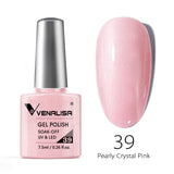 VENALISA Nagel-Gel-Nagellack, semi-permanenter Gellack, Nagelkunst-Salon, 120 Farben, Glitzer, 7,5 ml, Soak Off-Bio-UV-LED-Nagelgel-Lack