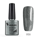 VENALISA Nagel-Gel-Nagellack, semi-permanenter Gellack, Nagelkunst-Salon, 120 Farben, Glitzer, 7,5 ml, Soak Off-Bio-UV-LED-Nagelgel-Lack