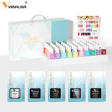 VENALISA Nagel-Gel-Nagellack, semi-permanenter Gellack, Nagelkunst-Salon, 120 Farben, Glitzer, 7,5 ml, Soak Off-Bio-UV-LED-Nagelgel-Lack
