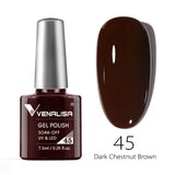 VENALISA Nagel-Gel-Nagellack, semi-permanenter Gellack, Nagelkunst-Salon, 120 Farben, Glitzer, 7,5 ml, Soak Off-Bio-UV-LED-Nagelgel-Lack