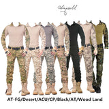 Camouflage tactical military clothing paintball army cargo pants combat trousers multicam militar tactical pants with knee pads