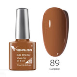 VENALISA Nagel-Gel-Nagellack, semi-permanenter Gellack, Nagelkunst-Salon, 120 Farben, Glitzer, 7,5 ml, Soak Off-Bio-UV-LED-Nagelgel-Lack