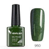 VENALISA Nagel-Gel-Nagellack, semi-permanenter Gellack, Nagelkunst-Salon, 120 Farben, Glitzer, 7,5 ml, Soak Off-Bio-UV-LED-Nagelgel-Lack
