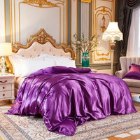 1Pc Duvet Cover Solid Color Satin Rayon Single Double Queen King Size Quilt Cover Advanced Home Bed Soft Qualified Comfortable