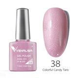 VENALISA Nagel-Gel-Nagellack, semi-permanenter Gellack, Nagelkunst-Salon, 120 Farben, Glitzer, 7,5 ml, Soak Off-Bio-UV-LED-Nagelgel-Lack