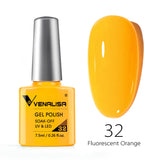VENALISA Nagel-Gel-Nagellack, semi-permanenter Gellack, Nagelkunst-Salon, 120 Farben, Glitzer, 7,5 ml, Soak Off-Bio-UV-LED-Nagelgel-Lack