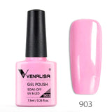 VENALISA Nagel-Gel-Nagellack, semi-permanenter Gellack, Nagelkunst-Salon, 120 Farben, Glitzer, 7,5 ml, Soak Off-Bio-UV-LED-Nagelgel-Lack