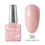 VENALISA Nagel-Gel-Nagellack, semi-permanenter Gellack, Nagelkunst-Salon, 120 Farben, Glitzer, 7,5 ml, Soak Off-Bio-UV-LED-Nagelgel-Lack
