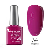 VENALISA Nagel-Gel-Nagellack, semi-permanenter Gellack, Nagelkunst-Salon, 120 Farben, Glitzer, 7,5 ml, Soak Off-Bio-UV-LED-Nagelgel-Lack