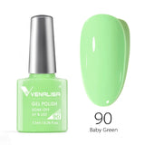 VENALISA Nagel-Gel-Nagellack, semi-permanenter Gellack, Nagelkunst-Salon, 120 Farben, Glitzer, 7,5 ml, Soak Off-Bio-UV-LED-Nagelgel-Lack