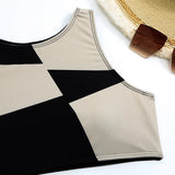 Sport Bikinis 2024 Frauen Badeanzug mit hoher Taille solide High Neck Bade bekleidung weibliche Badegäste Badeanzug Sommer Beach wear