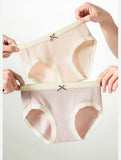 7Pcs frauen Höschen Baumwolle Unterwäsche Nette Bogen Mädchen Briefs Solide Panty Atmungsaktive Unterhose Sexy Low Taille Weibliche Dessous