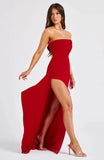 Giyu Sexy Club Abend Party Kleider Frauen 2025, Sommer Slash Neck Backless Rüschen Split Maxi Langes Kleid Elegante Bodycon Robe