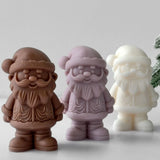3D Santa Claus Silikon Kerze Form Handgemachte Aroma Kerze Machen Liefert Weihnachten Dekoration Geschenke Handwerk Gips Harz Formen