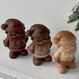 3D Santa Claus Silikon Kerze Form Handgemachte Aroma Kerze Machen Liefert Weihnachten Dekoration Geschenke Handwerk Gips Harz Formen