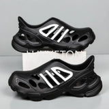 Men's Sandals New Summer Beach Anti slip Outdoor Flat Bottom Wear resistant Casual Perforated EVA Comfortable Soft Sole Shoes