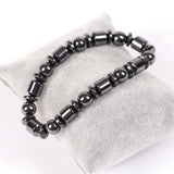 Unisex-Magnettherapie-Armband zur Fettverbrennung, schwarze Steinperlen zur Gewichtsreduktion und zur Körperformung, Schlankheitsschmuck für Männer und Frauen
