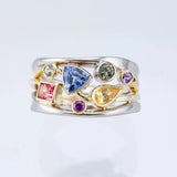 Fashion Cubic Zirconia Delicate Women Weight Loss Ring Couple Health Care Jewelry Cross Geometric CZ Dancing Party Wedding Rings