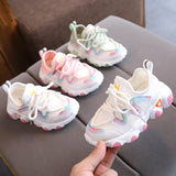 Size 21-30 Children Shoes Girls Boys Casual Shoes Colorblock Breathable Soft Mesh Non-slip Sneakers for Kids kinder schuhe