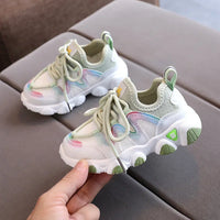 Size 21-30 Children Shoes Girls Boys Casual Shoes Colorblock Breathable Soft Mesh Non-slip Sneakers for Kids kinder schuhe