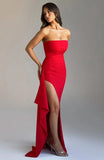 Giyu Sexy Club Abend Party Kleider Frauen 2025, Sommer Slash Neck Backless Rüschen Split Maxi Langes Kleid Elegante Bodycon Robe