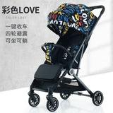 Baby Stroller Can Sit and Lie down Lightweight Foldable Baby Shock Absorber Children'S Stroller Bb