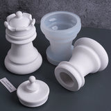 Schach Kerze Glas Silikon Form Set Kreative Schach Kristall Epoxy Casting Formen für DIY Leuchter Stift Halter Tasse Handwerk Machen