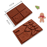 3D Weihnachten Haus Schokolade Form Lebkuchen Haus Form Kuchen Dekoration Silikon Form DIY Kekse Cookie Schablone Backblech
