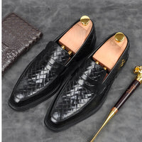 Tassels Mens Dress Shoes Leather Loafers Men  Breathable Formal Wedding  Herren Schuhe Zapatos De Hombre