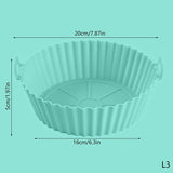 20/16CM Universal Silikon Air Fryer Form Air Fryer Silikon Matte Backmatte Silikon Backmatte