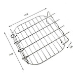 Air Fryer Rack für Ninja Dual 3 Stück Layered Edelstahl Grillrost Rechteck Hot Airfryer Korb Tablett Zubehör