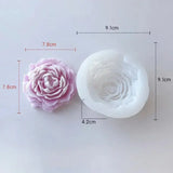 3d Pfingstrose Kerze Silikon form DIY Relief Blume Seife Harz Gips Form Wohnkultur Schokoladen kuchen Eis Backen machen Werkzeug Geschenke