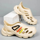 Men's Sandals New Summer Beach Anti slip Outdoor Flat Bottom Wear resistant Casual Perforated EVA Comfortable Soft Sole Shoes