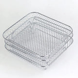 Air Fryer Rack für Ninja Dual 3 Stück Layered Edelstahl Grillrost Rechteck Hot Airfryer Korb Tablett Zubehör