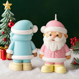 3D Santa Claus Silikon Kerze Form Handgemachte Aroma Kerze Machen Liefert Weihnachten Dekoration Geschenke Handwerk Gips Harz Formen