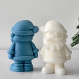 3D Santa Claus Silikon Kerze Form Handgemachte Aroma Kerze Machen Liefert Weihnachten Dekoration Geschenke Handwerk Gips Harz Formen