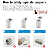 Superstarker runder Magnet mit Löchern, Neodym-Magnet NdfeB N35, starker Permanentmagnet imanes Kühlschrankmagnet, 12 x 3–4 mm