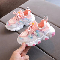 Size 21-30 Children Shoes Girls Boys Casual Shoes Colorblock Breathable Soft Mesh Non-slip Sneakers for Kids kinder schuhe