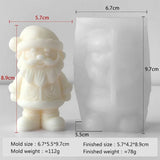 3D Santa Claus Silikon Kerze Form Handgemachte Aroma Kerze Machen Liefert Weihnachten Dekoration Geschenke Handwerk Gips Harz Formen