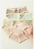 7Pcs frauen Höschen Baumwolle Unterwäsche Nette Bogen Mädchen Briefs Solide Panty Atmungsaktive Unterhose Sexy Low Taille Weibliche Dessous