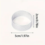 6 stücke 5 cm Perforierte Törtchen Kuchen Mousse Form Edelstahl Torte Form Pie Ring Cookies Gebäck Kreis Cutter Backen werkzeuge