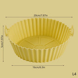 20/16CM Universal Silikon Air Fryer Form Air Fryer Silikon Matte Backmatte Silikon Backmatte