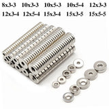 Superstarker runder Magnet mit Löchern, Neodym-Magnet NdfeB N35, starker Permanentmagnet imanes Kühlschrankmagnet, 12 x 3–4 mm