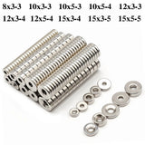 Superstarker runder Magnet mit Löchern, Neodym-Magnet NdfeB N35, starker Permanentmagnet imanes Kühlschrankmagnet, 12 x 3–4 mm