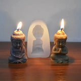 Für Spaß 3D Buddha Silikon Kerze Form Kirche Buddha Weihrauch Kerze Gips Dekoration Form DIY Kirche Kerze Wohnkultur