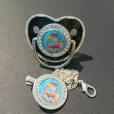 2024  Elephant Baby Pacifier Chain Clip for Newborns Bpa-Free Luxury Bling Pacifier Silicone Dummy Pacifier Chupetta 0-36M