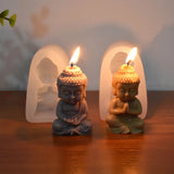 Für Spaß 3D Buddha Silikon Kerze Form Kirche Buddha Weihrauch Kerze Gips Dekoration Form DIY Kirche Kerze Wohnkultur