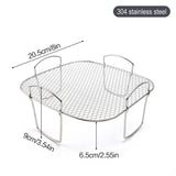 Air Fryer Rack für Ninja Dual 3 Stück Layered Edelstahl Grillrost Rechteck Hot Airfryer Korb Tablett Zubehör