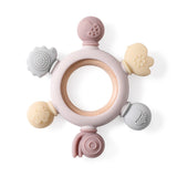 1Pc Silicone Teether,Food Grade Baby 0-12 Toys,Teething Ring Sensory Toys for Toddlers,Silicone Animal Soothing Toys Accessories